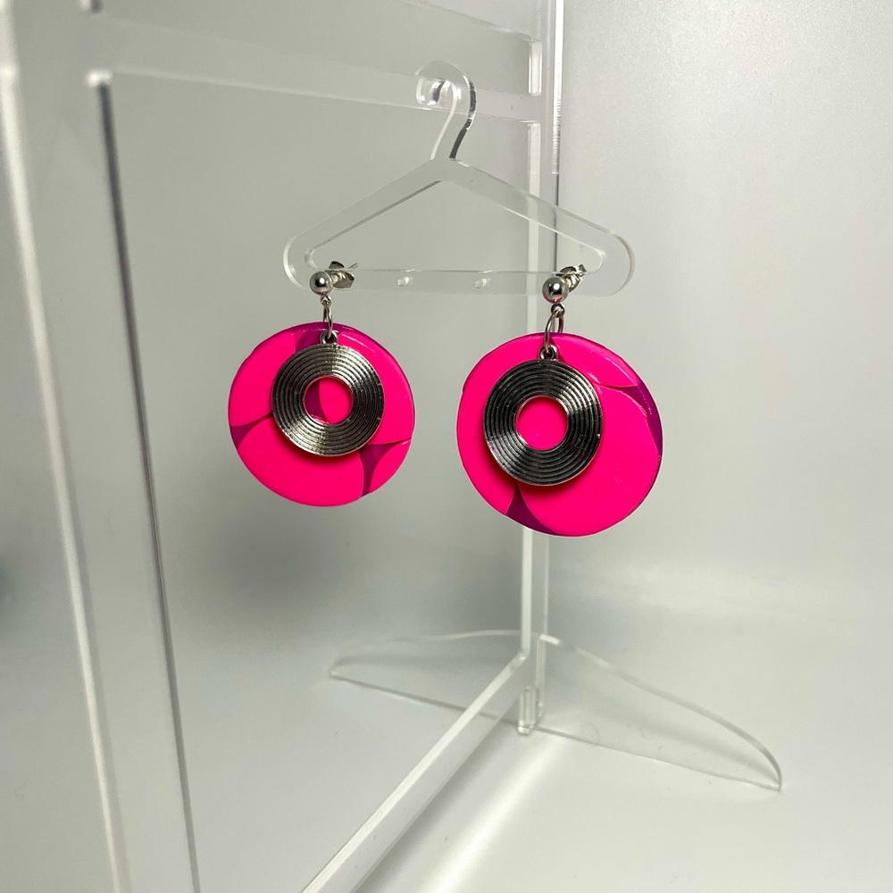 Pink & Purple  Clay Earrings
